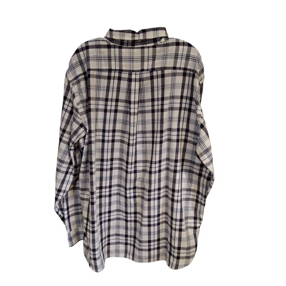 Chaps Long Sleeve Button Down Mens Size 2XL Blue Patterned Plaid Shirt - Picture 2 of 8